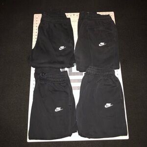 4 Pairs. Nike Sportswear Club Fleece Joggers. Size Large. Black Color.